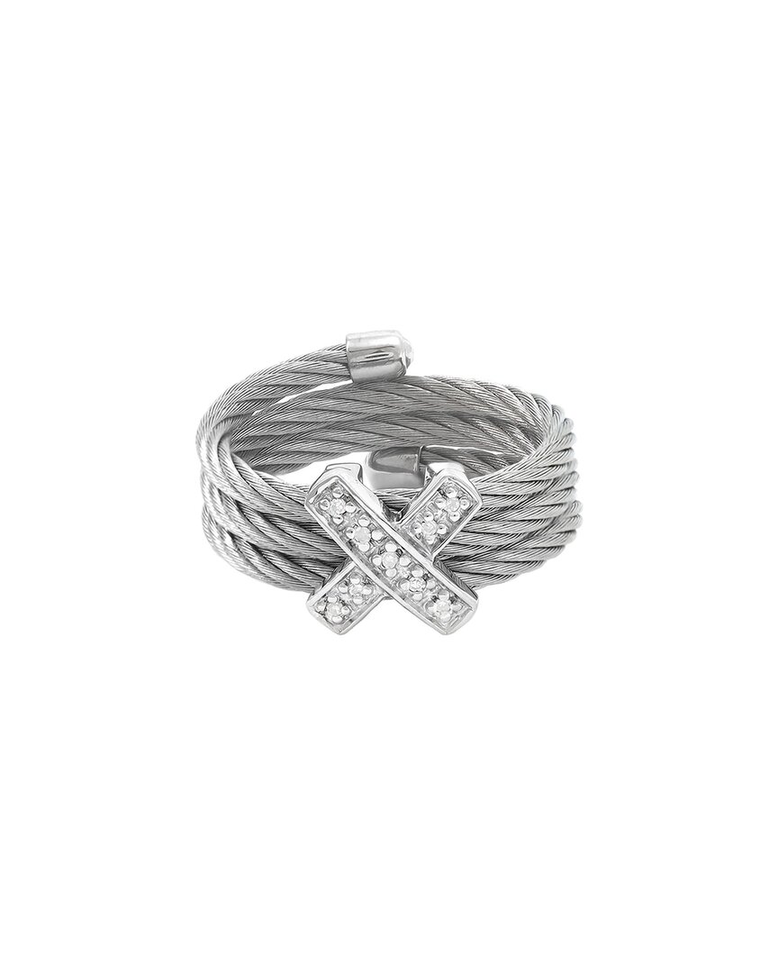 Diamond Select Cuts 0.05 Ct. Tw. Diamond Silver Ring In Metallic