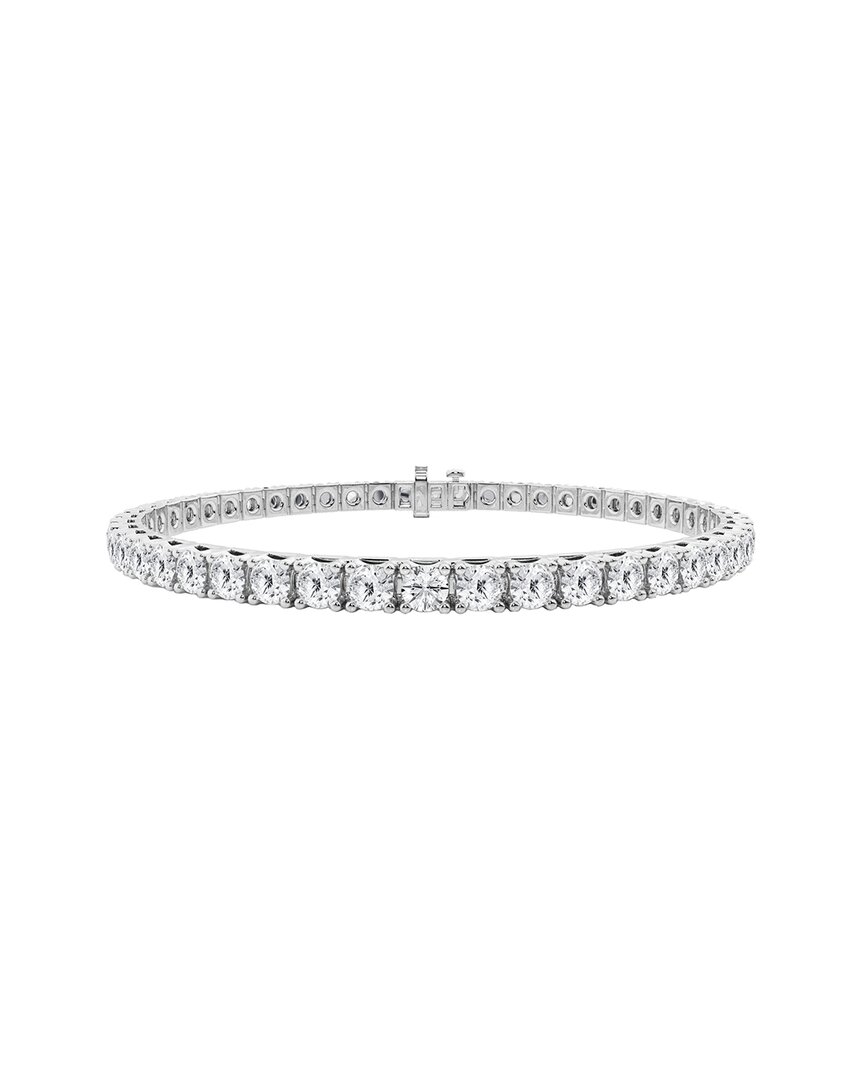 Lab Grown Diamonds 14k 10.00 Ct. Tw. Lab-grown Diamond Bracelet In Metallic