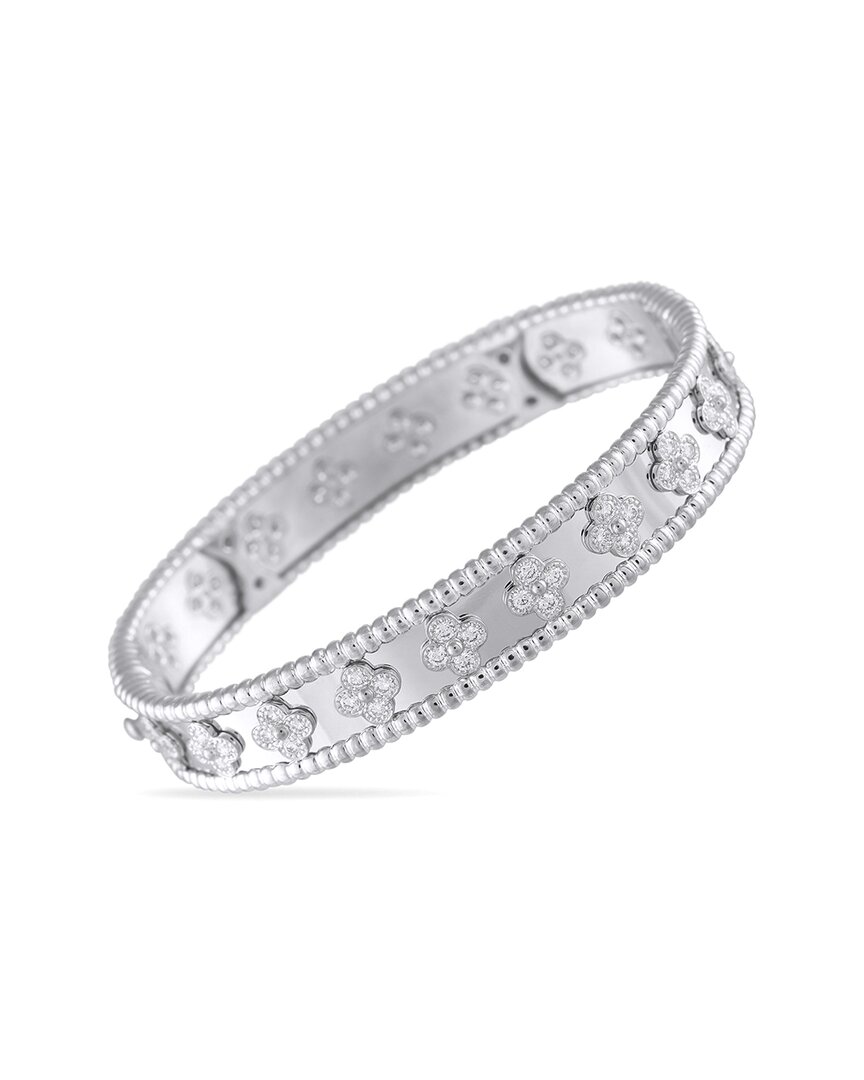 Van Cleef & Arpels 18k 1.78 Ct. Tw. Diamond Bracelet (authentic Pre-loved) In Silver