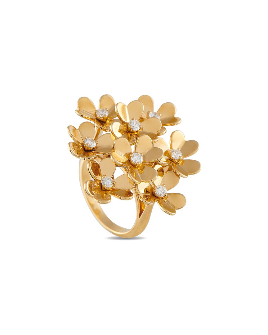 Van Cleef & Arpels Frivole 18k Yellow Gold 0.43ct Diamond Ring Vc08-071625 In Gold