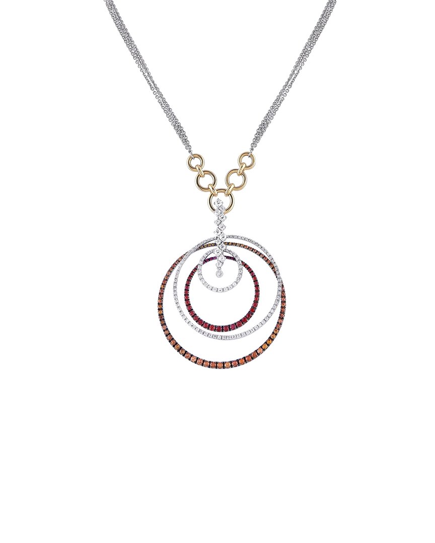 Staurino Fratelli 18k 5.10 Ct. Tw. Diamond & Sapphire Necklace (authentic Pre-  Loved)