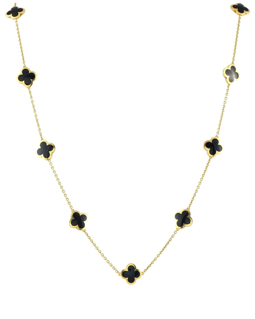 Van Cleef & Arpels 18k Onyx Necklace (authentic Pre-loved) In Gold