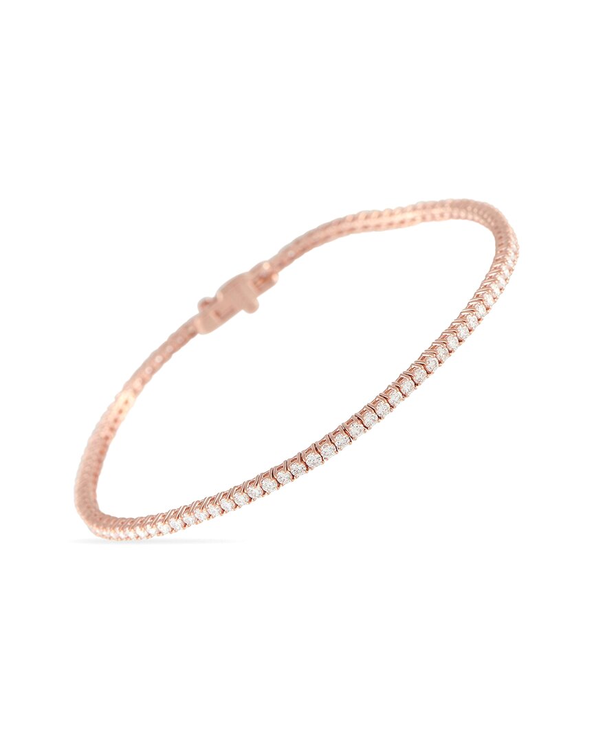 Lab Grown Diamonds 14k Rose Gold 2.05 Ct. Tw. Diamond Bracelet In Gold