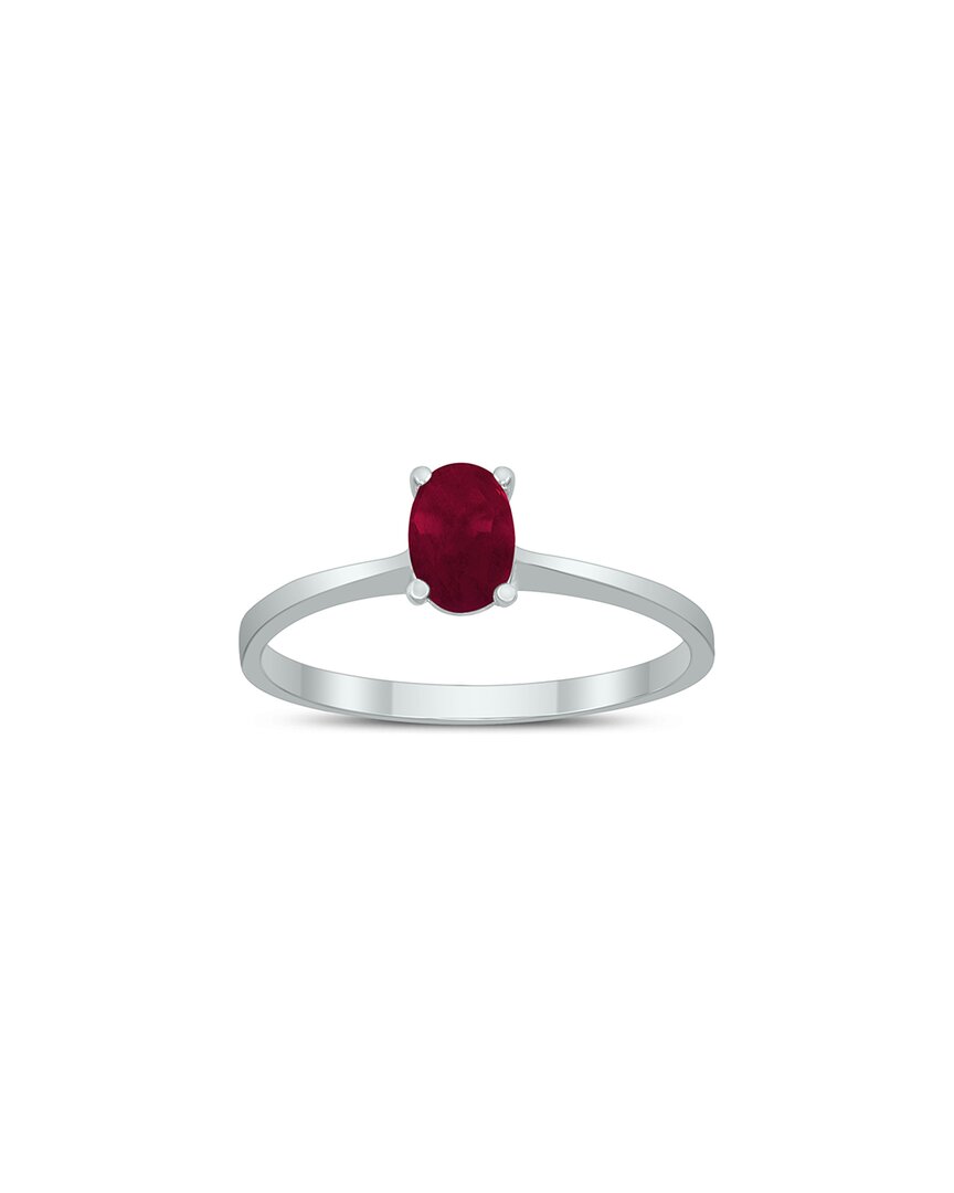 Gem Spark 14k 0.30 Ct. Tw. Ruby Ring In Metallic
