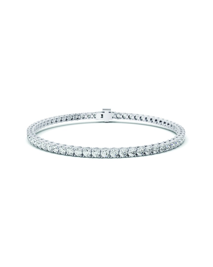 Lab Grown Diamonds 14k 3.00 Ct. Tw. Lab-grown Diamond Tennis Bracelet In Metallic