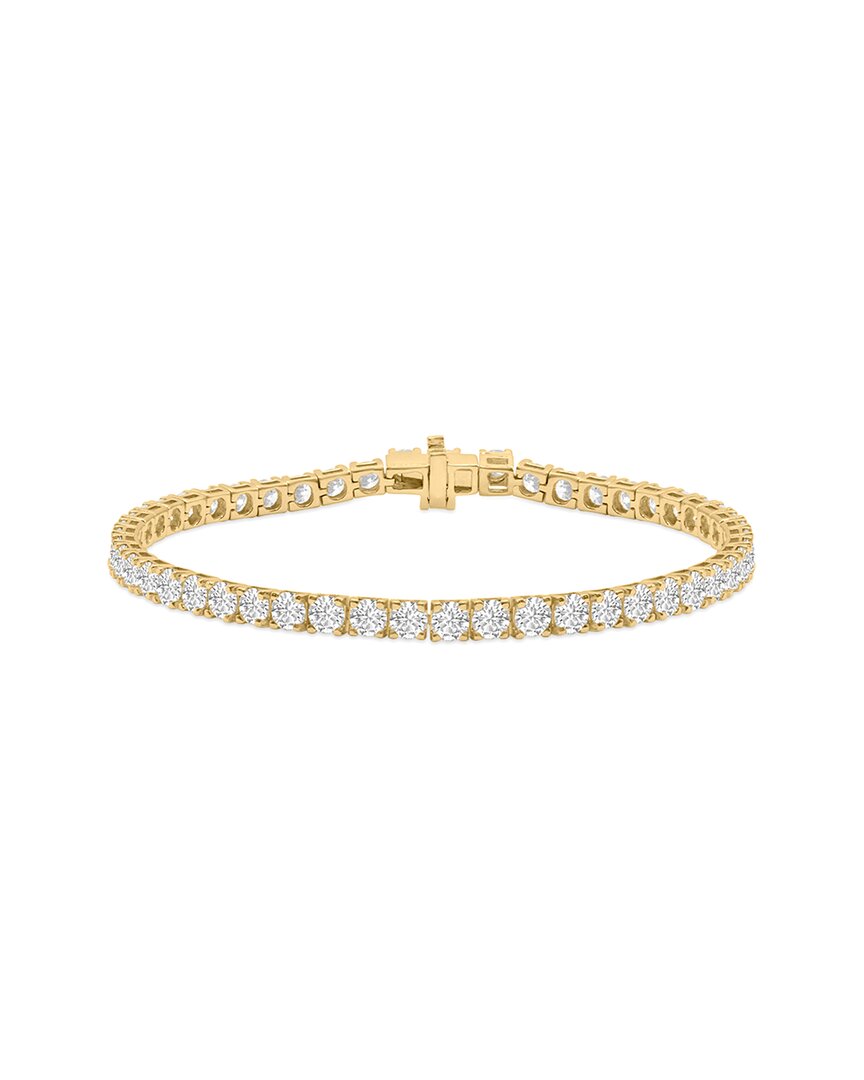 Lab Grown Diamonds 14k 10.00 Ct. Tw. Lab-grown Diamond Tennis Bracelet In Gold