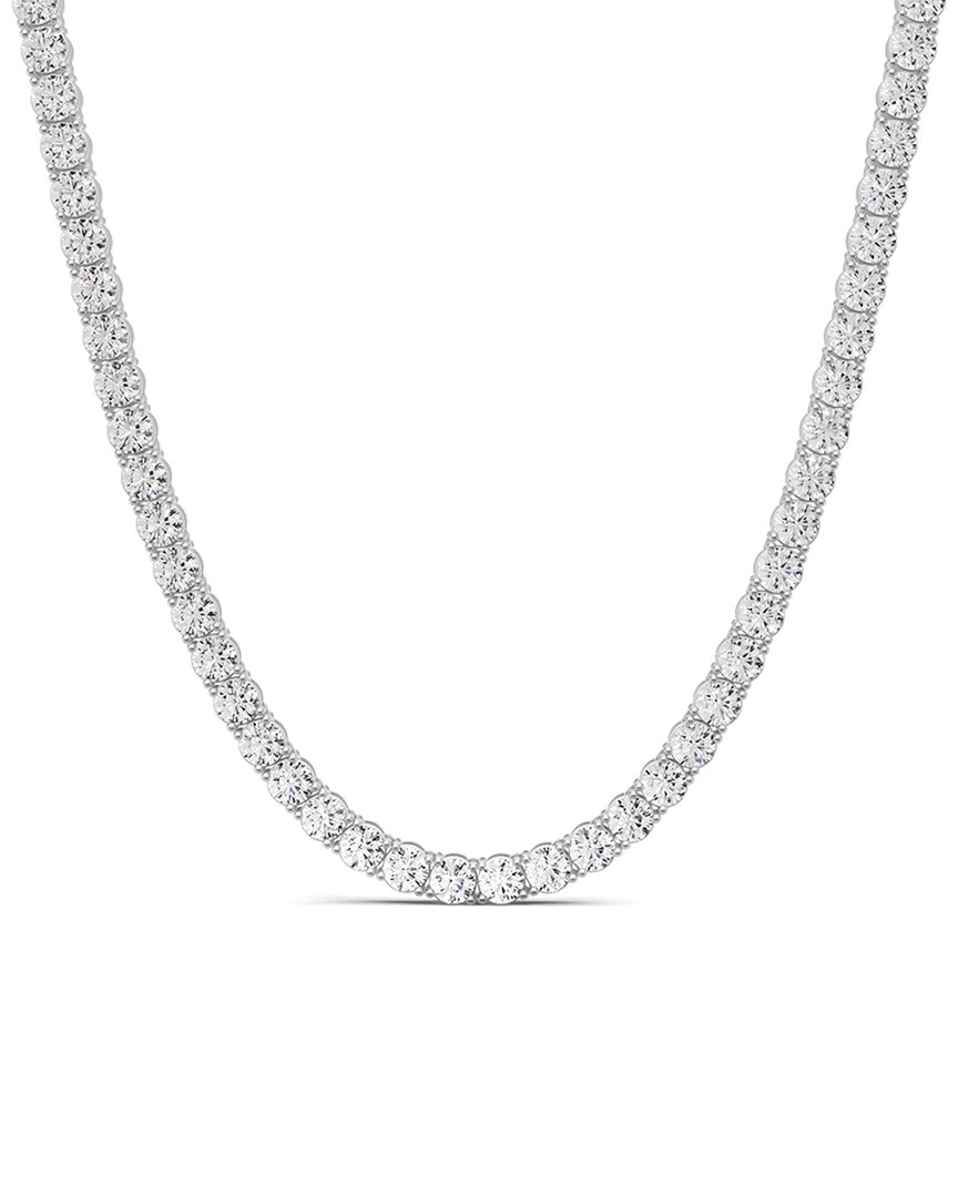 Lab Grown Diamonds 14k 5.00 Ct. Tw. Lab-grown Diamond Tennis Necklace In Metallic