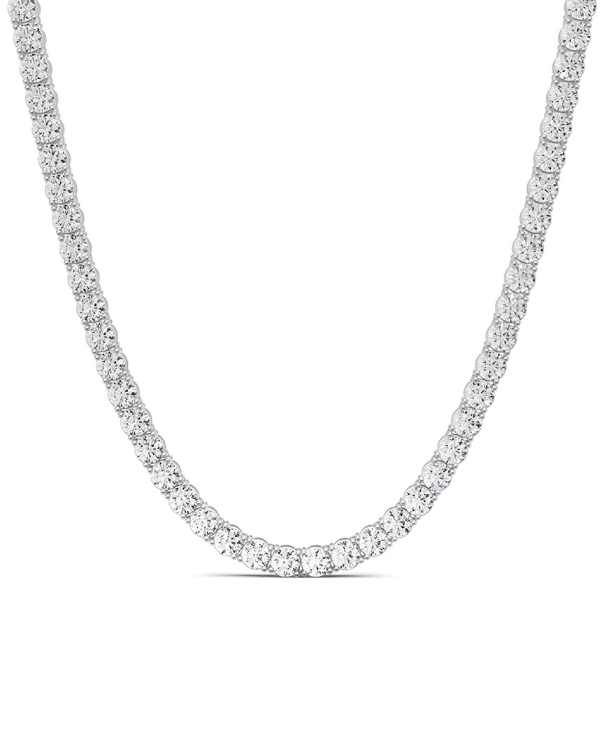 Lab Grown Diamonds 14k 5.00 Ct. Tw. Lab-grown Diamond Tennis Necklace In Metallic