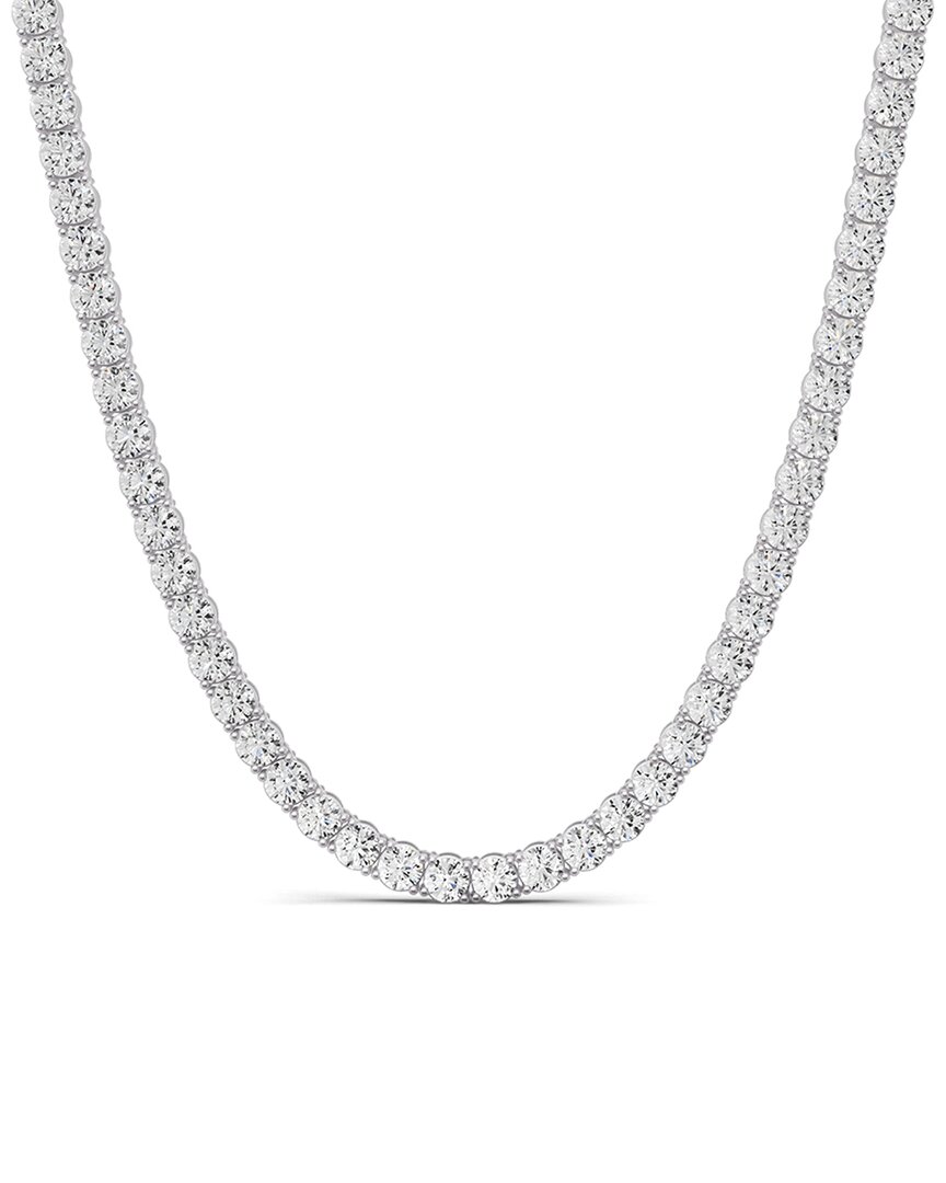 Lab Grown Diamonds 14k 5.00 Ct. Tw. Lab-grown Diamond Tennis Necklace In Metallic