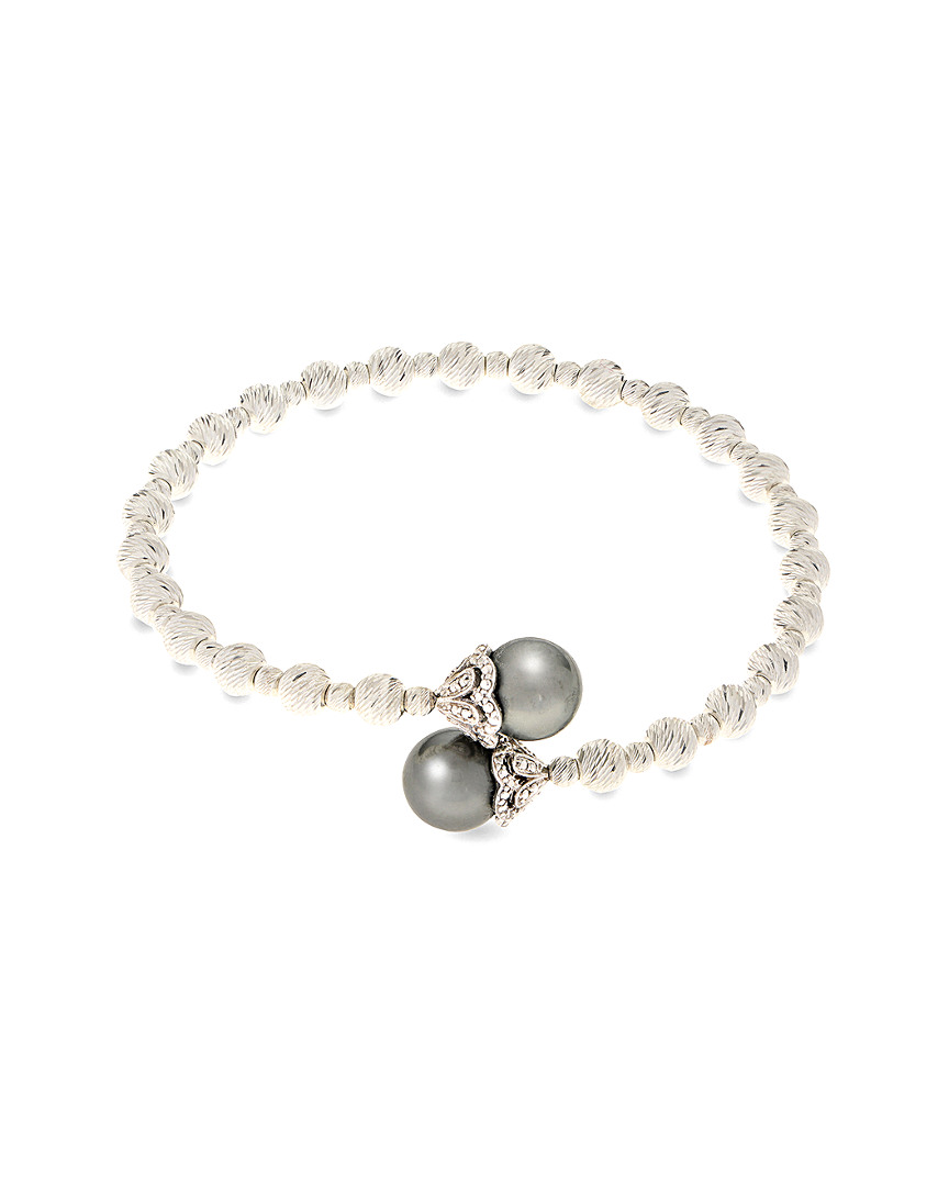 Pearls Imperial Silver 9-10mm Tahitian Pearl Bracelet