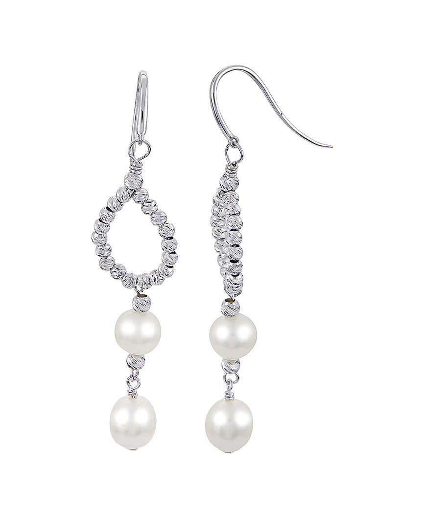 Pearls Imperial Silver 7-8mm Pearl Earrings