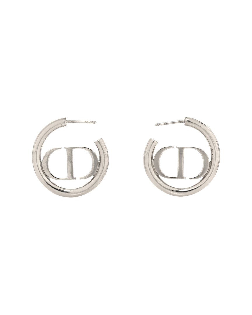 Dior 30 Montaigne Hoop Earrings (authentic Pre-loved) In Metallic