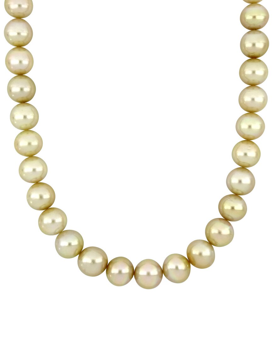 Pearls 14k Diamond 12-13mm Pearl Necklace