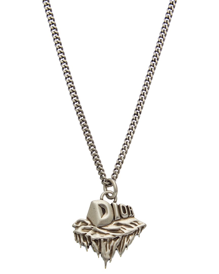 Dior Logo Pendant Necklace