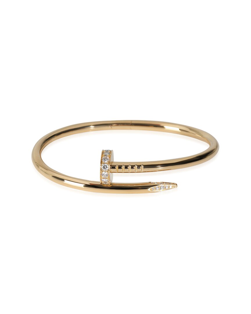 Cartier Juste Un Clou 18k 1.16 Ct. Tw. Diamond Bracelet (authentic Pre-loved) In Gold