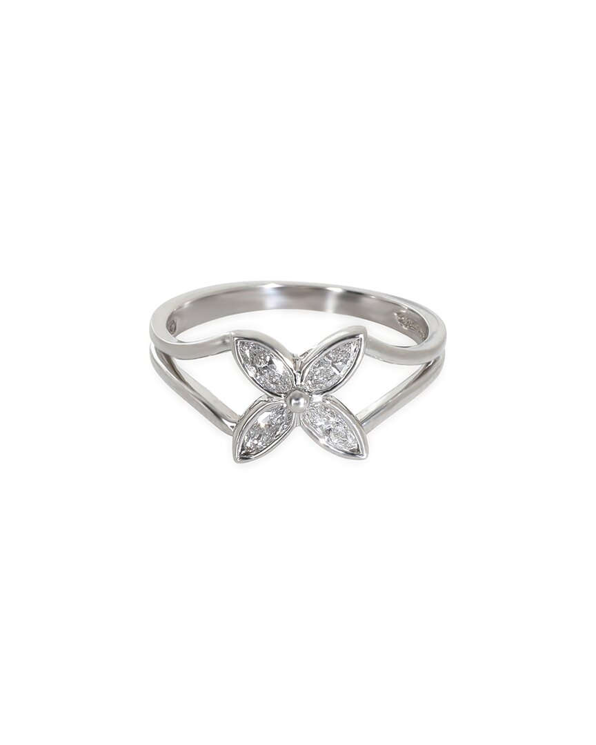 Tiffany & Co . Vintage Victoria Platinum 0.42 Ct. Tw. Diamond Ring (authentic Pre-loved) In Metallic