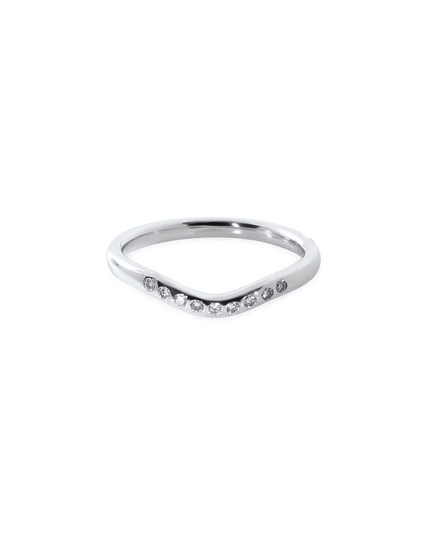 Tiffany & Co . Elsa Peretti Platinum 0.12 Ct. Tw. Diamond Band (authentic Pre-loved)