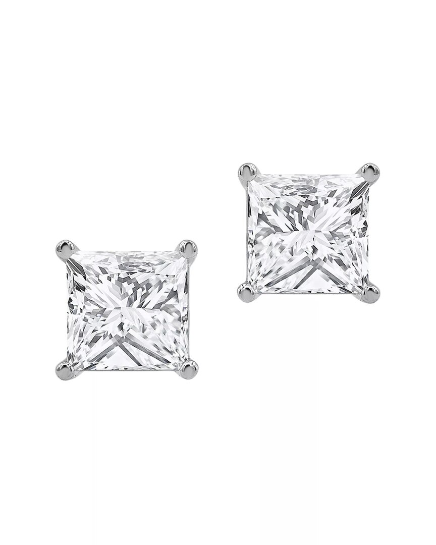Lab Grown Diamonds 14k 4.00 Ct. Tw. Lab-grown Diamond Studs In Metallic