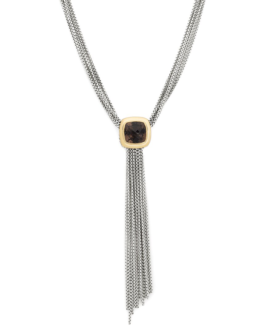 DAVID YURMAN DAVID YURMAN 18K & SILVER SMOKY QUARTZ ALBION NECKLACE (AUTHENTIC PRE-OWNED)