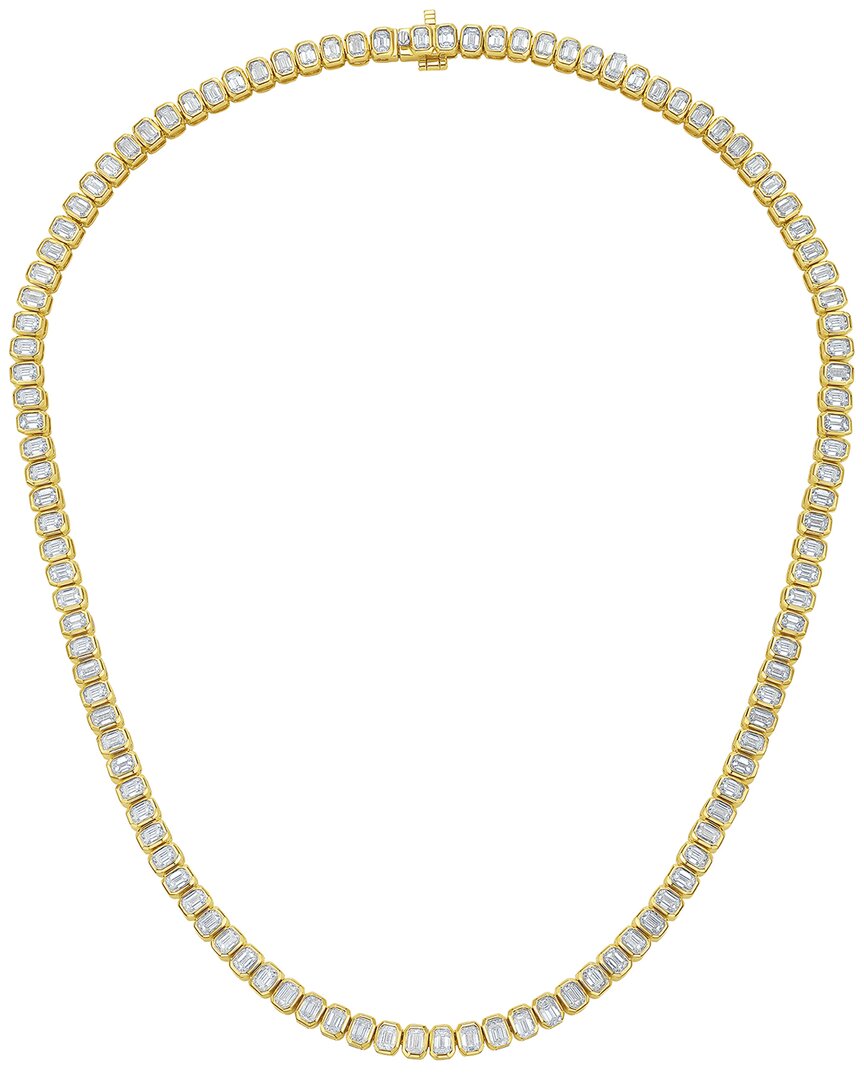 Diana M Lab Grown Diamonds Diana M. 14k 16.50 Ct. Tw. Lab-grown Diamond Tennis Necklace