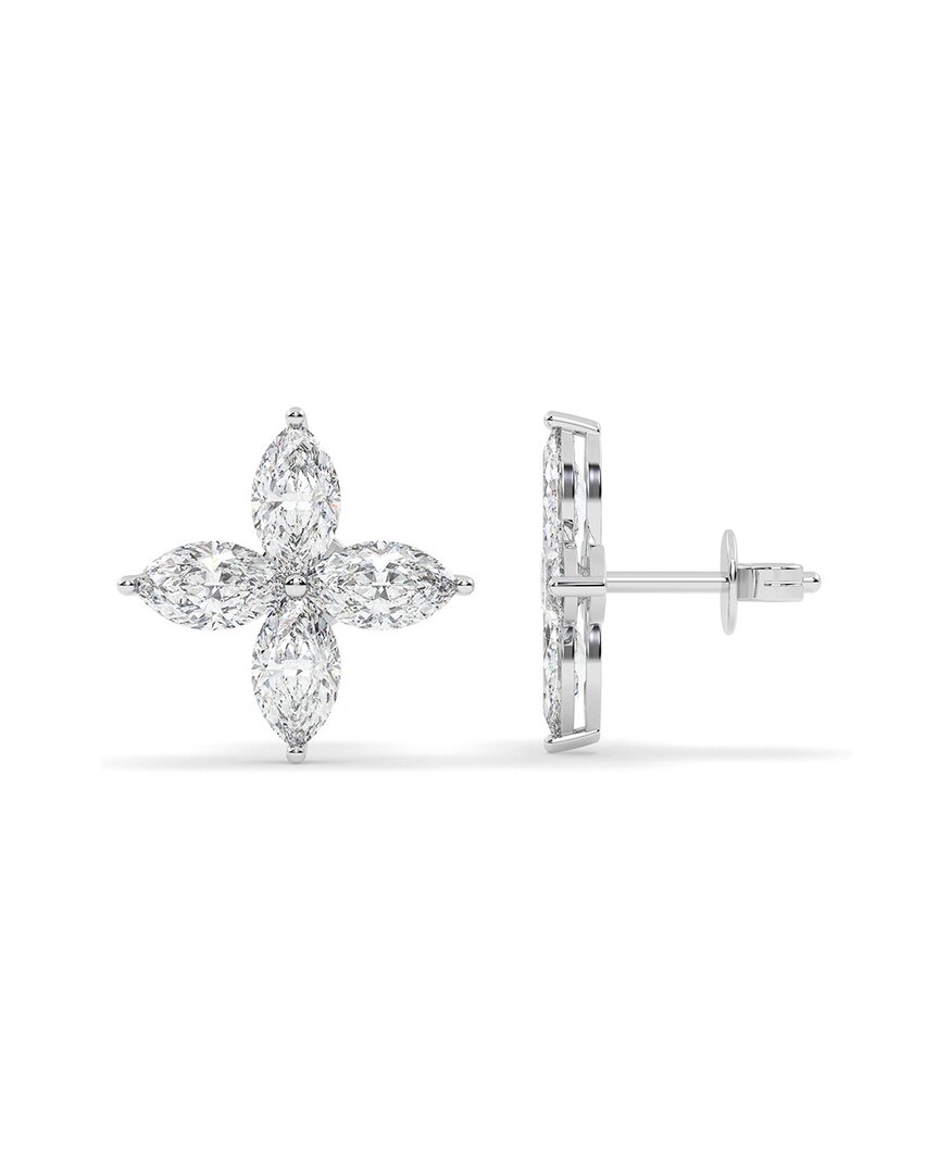 Lab Grown Diamonds 14k 2.00 Ct. Tw. Lab-grown Diamond Earrings In Metallic