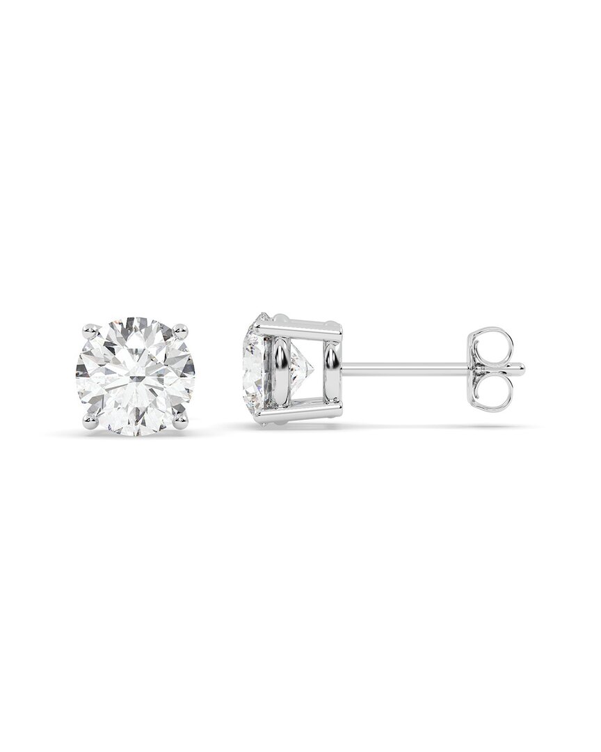 Lab Grown Diamonds 14k 3.00 Ct. Tw. Lab-grown Diamond Earrings In Metallic