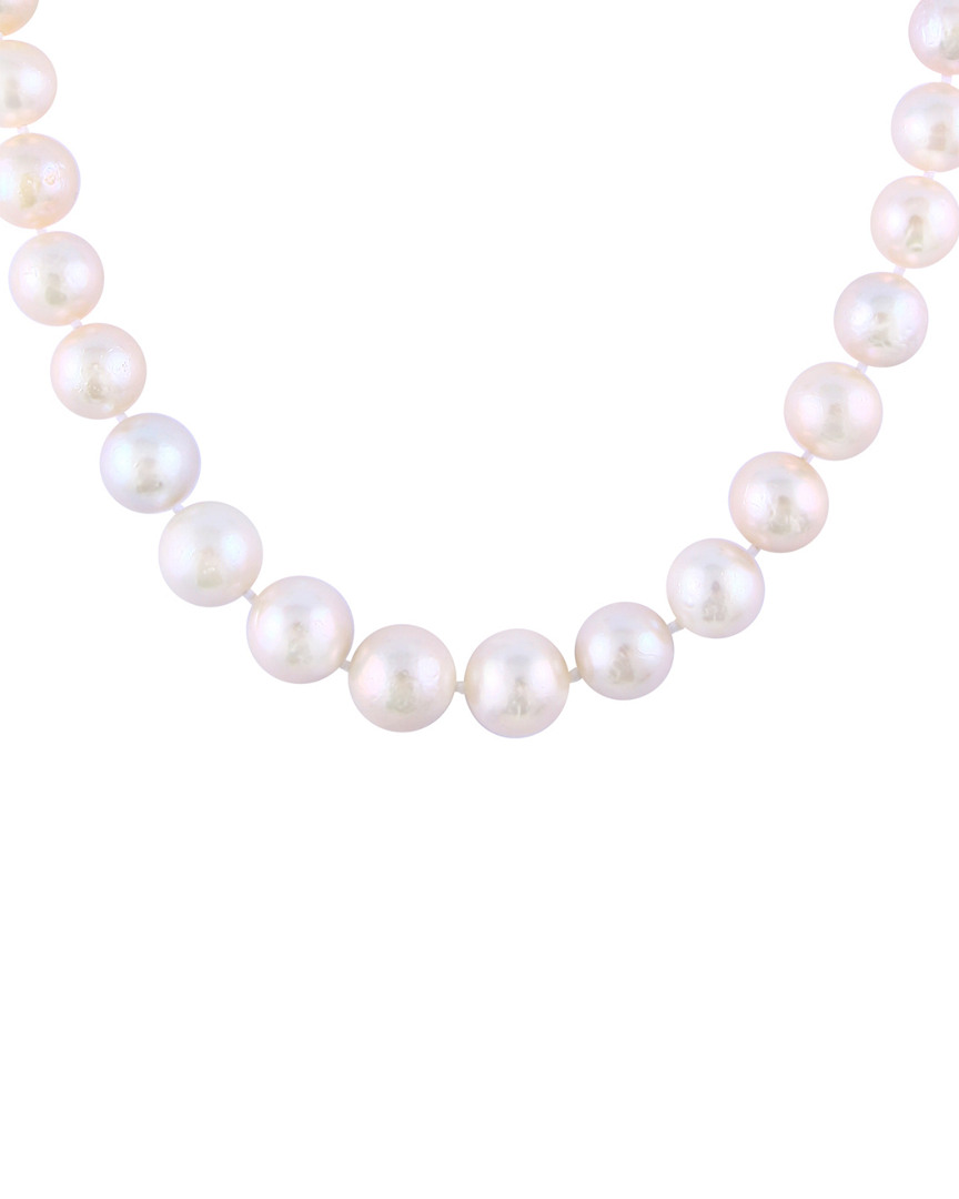 Splendid Pearls Rhodium Plated 12-15mm Freshwater Pearl Necklace