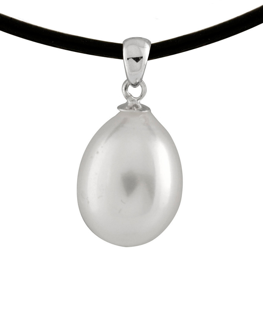 Splendid Pearls Rhodium Plated Silver 7-8mm Freshwater Pearl Necklace
