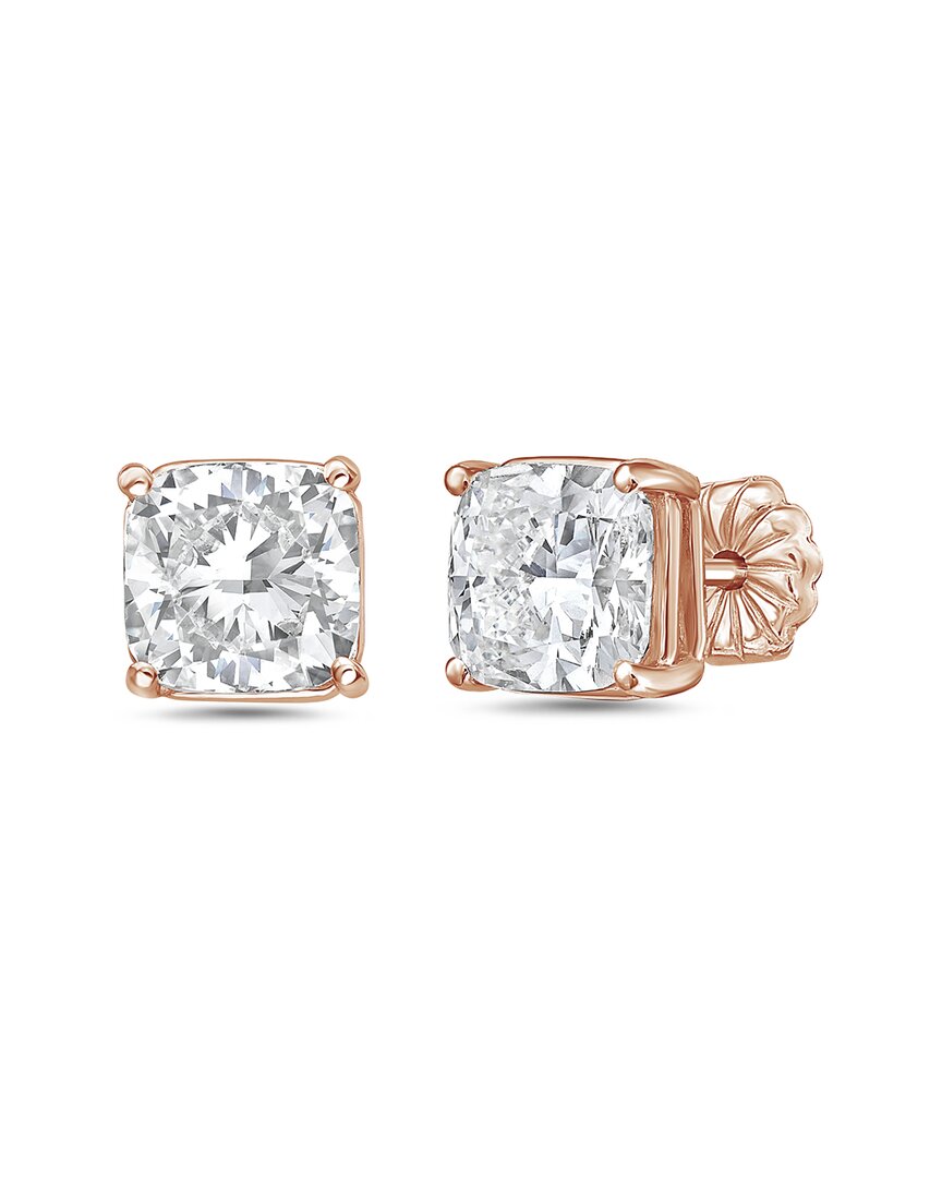 Diana M Lab Grown Diamonds 14k Rose Gold 4.50 Ct. Tw. Stud Earring In Gold
