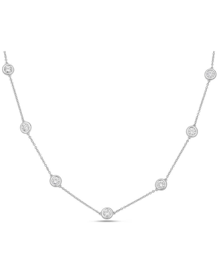 Diana M Lab Grown Diamonds 14k 3.00 Ct. Tw. Necklace In Metallic