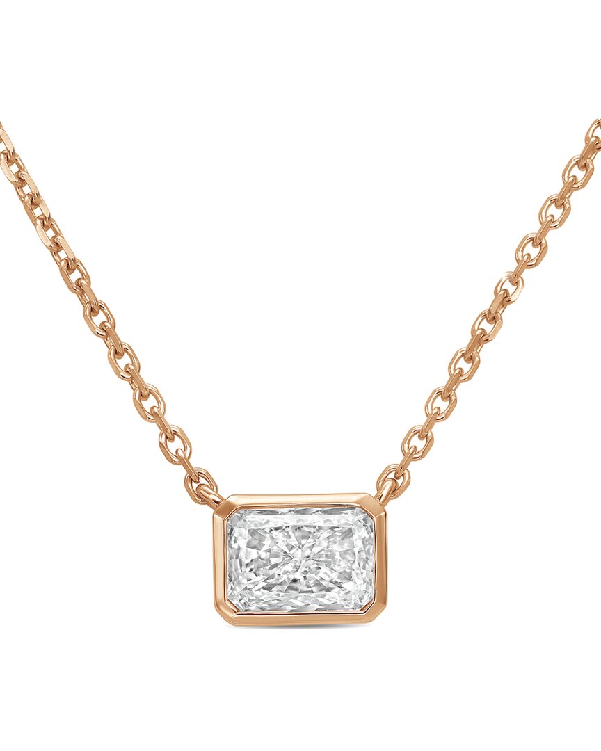Diana M Lab Grown Diamonds 14k Rose Gold 10.00 Ct. Tw. Pendant Necklace In Gold