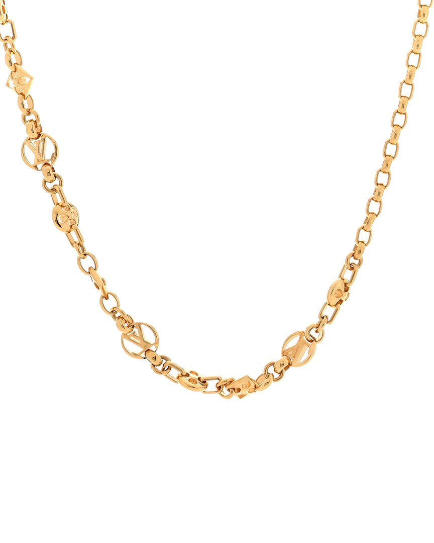 Pre-owned Louis Vuitton Metal Crazy In Lock Necklace (authentic Pre-loved)