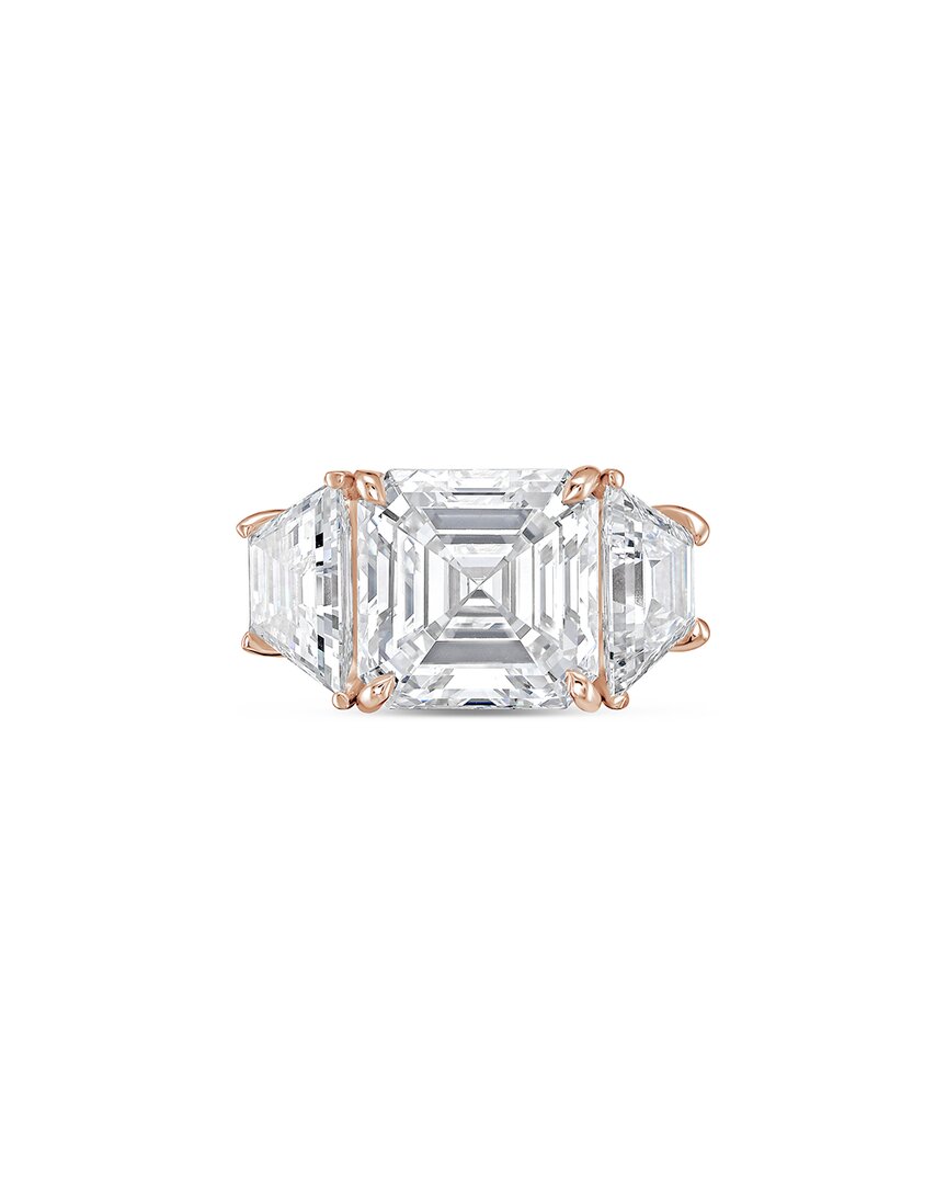 Diana M Lab Grown Diamonds 18k Rose Gold 11.50 Ct. Tw. Three-stone Ring In Metallic