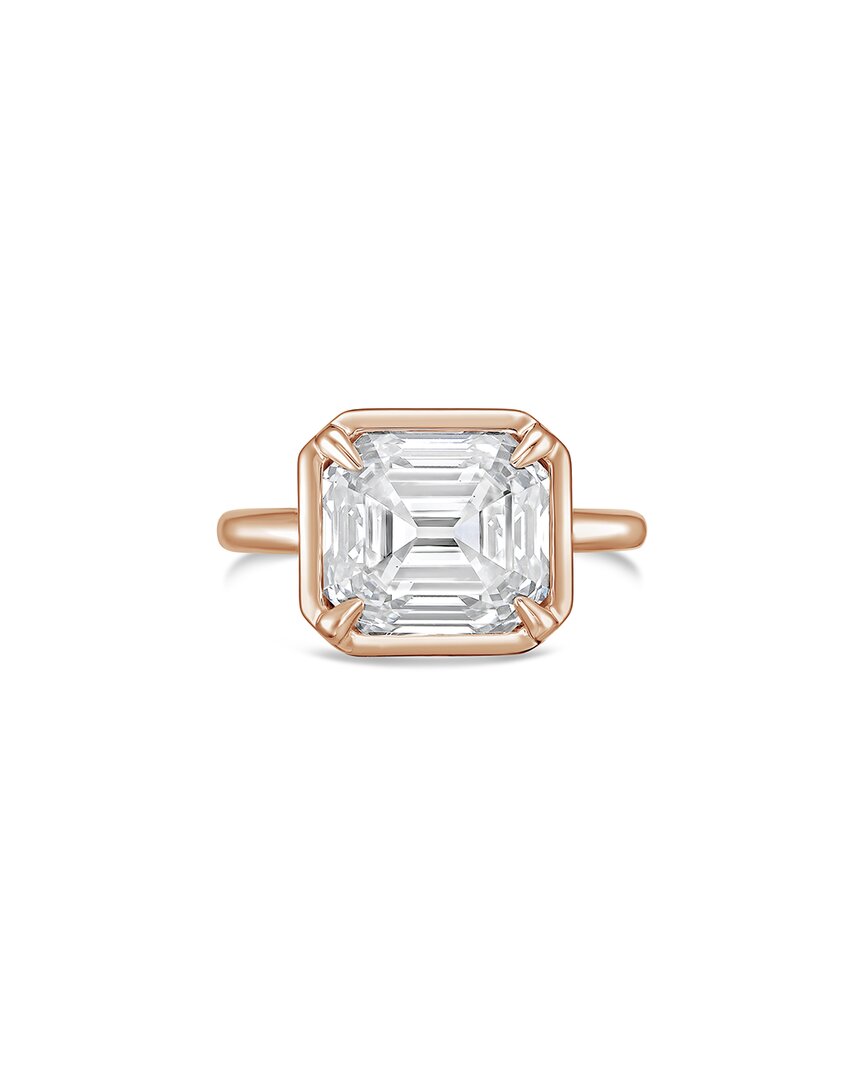 Diana M Lab Grown Diamonds 18k Rose Gold 8.00 Ct. Tw. Bezel Ring In Gold