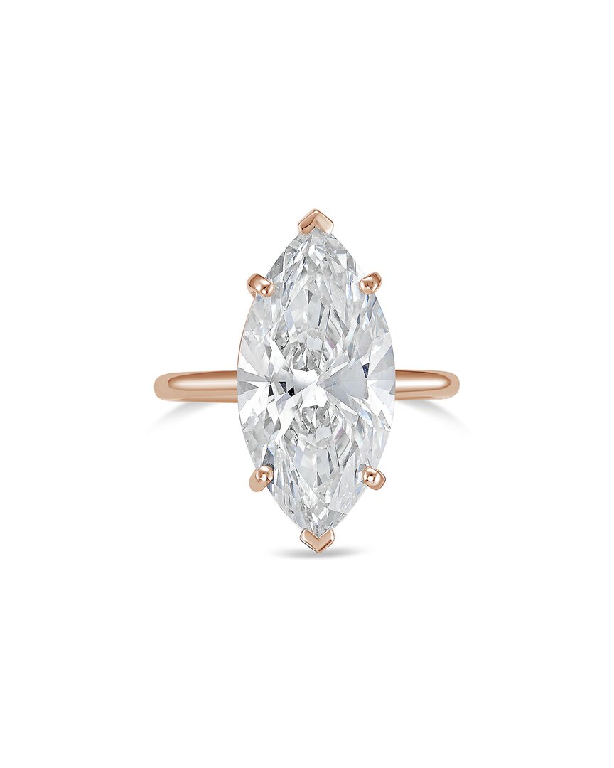 Diana M Lab Grown Diamonds 18k Rose Gold 8.00 Ct. Tw. Solitaire Ring In Gold