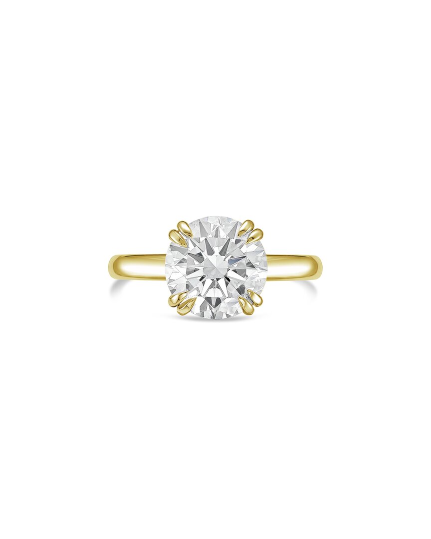Diana M Lab Grown Diamonds 14k 4.00 Ct. Tw. Solitaire Ring In Gold