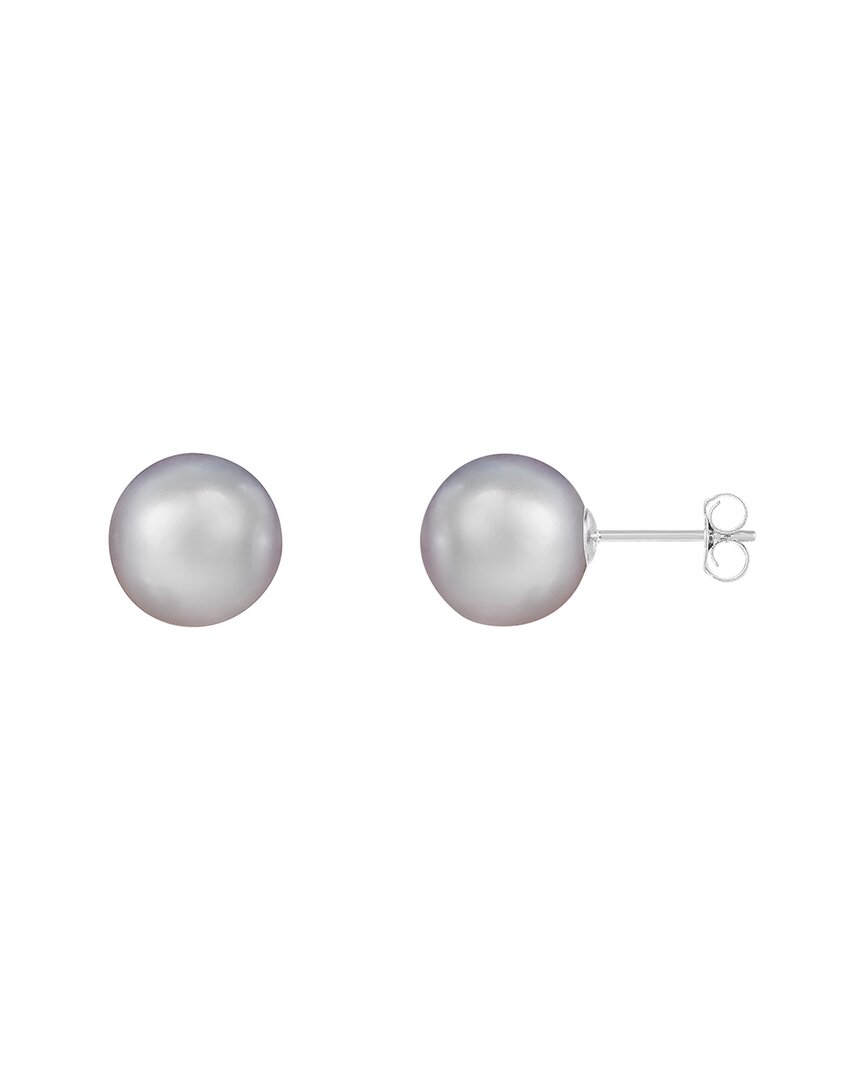 Splendid Pearls 14k 9mm Pearl Earrings In Metallic