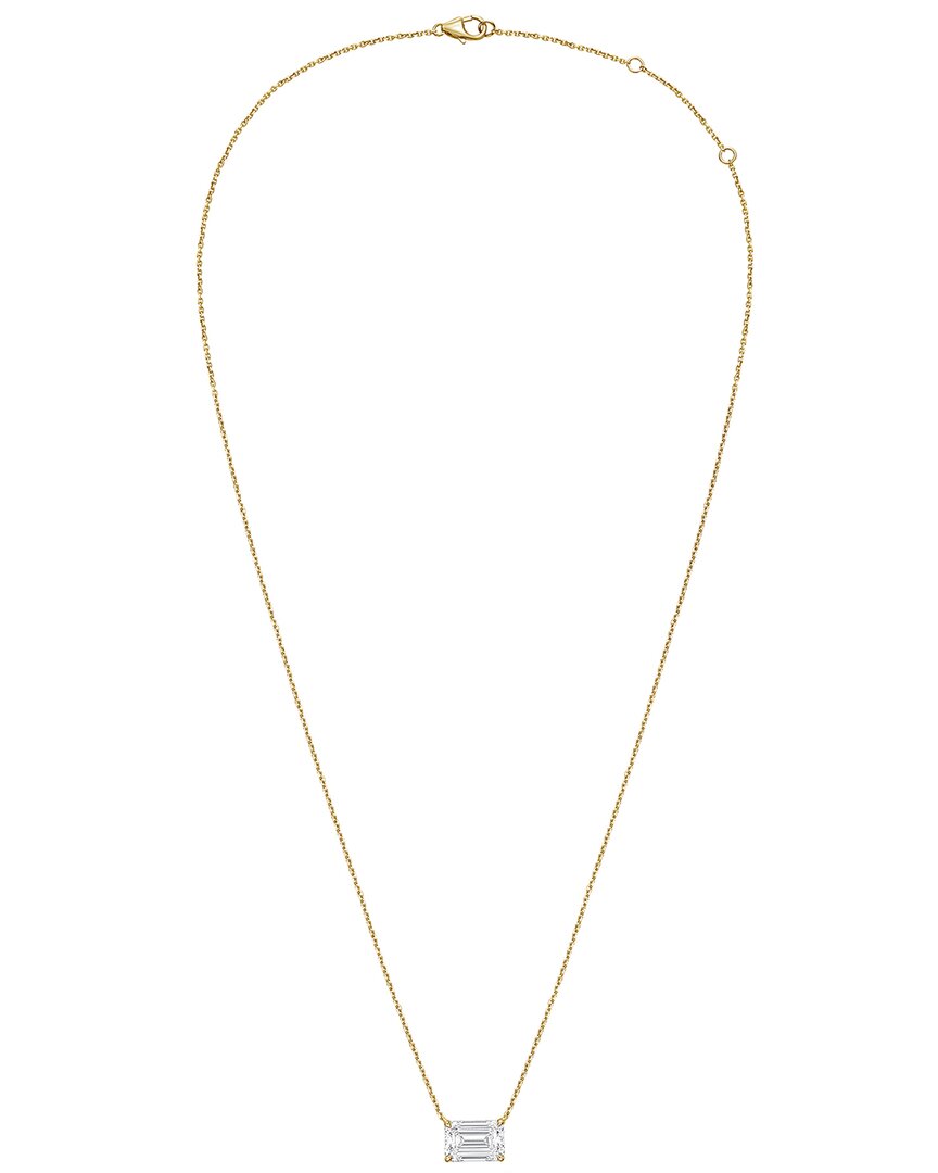 Diana M Lab Grown Diamonds Diana M. 14k 4.00 Ct. Tw. Lab-grown Diamond Pendant Necklace In Gold