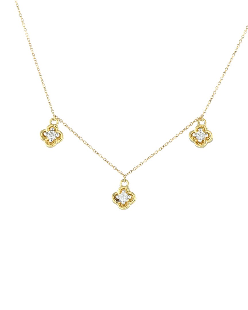 Diamond Select Cuts 14k 0.15 Ct. Tw. Diamond Necklace In Gold