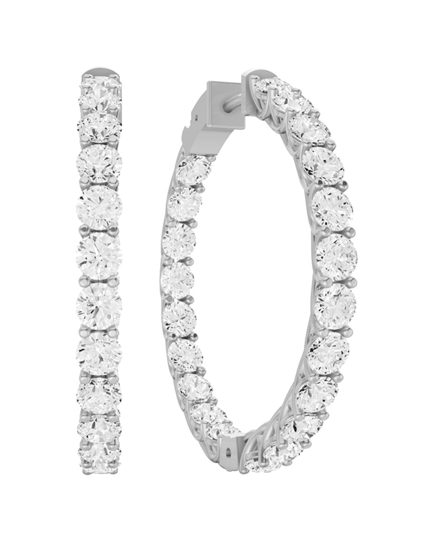 Lab Grown Diamonds 14k 10.00 Ct. Tw. Lab-grown Diamond Earrings In Metallic