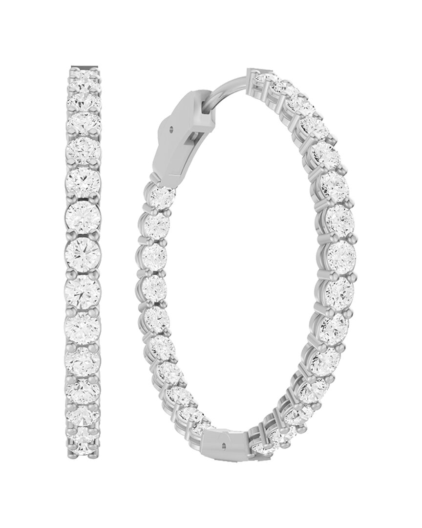 Lab Grown Diamonds 14k 5.00 Ct. Tw. Lab-grown Diamond Earrings In Metallic