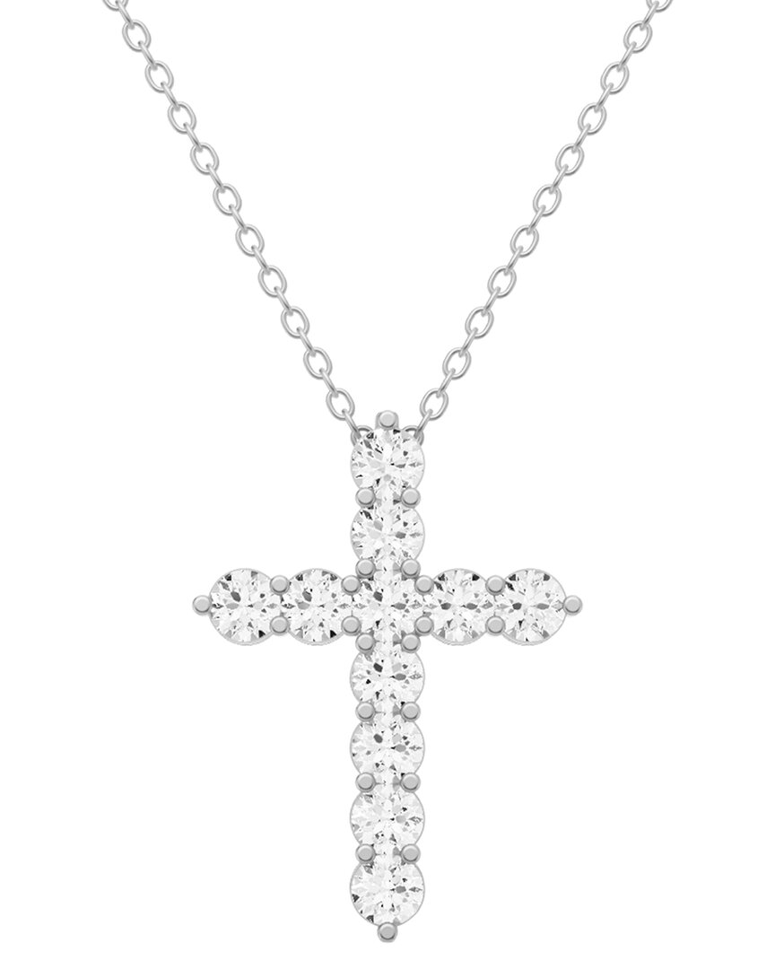Lab Grown Diamonds 14k 0.75 Ct. Tw. Lab-grown Diamond Necklace In Metallic