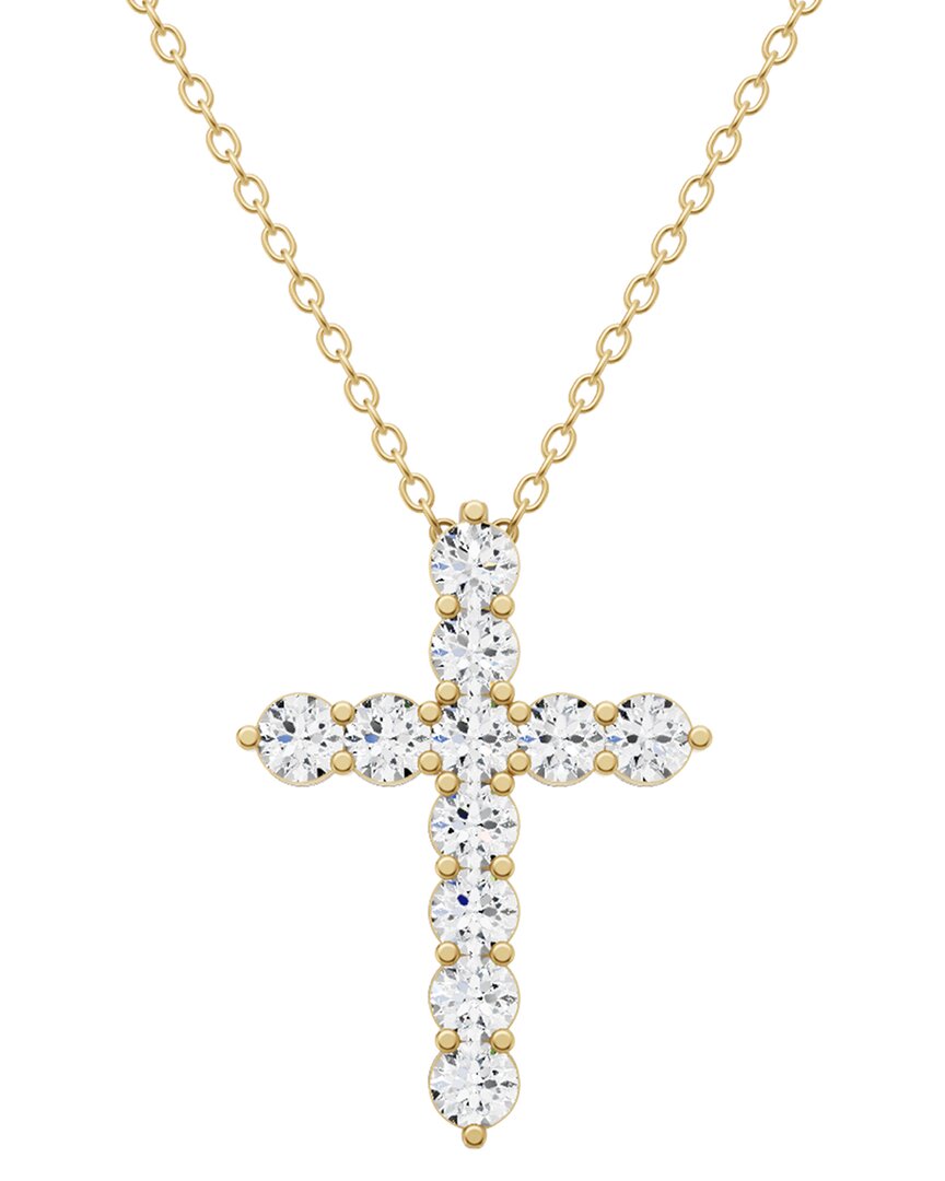 Lab Grown Diamonds 14k 1.00 Ct. Tw. Lab-grown Diamond Necklace In Gold