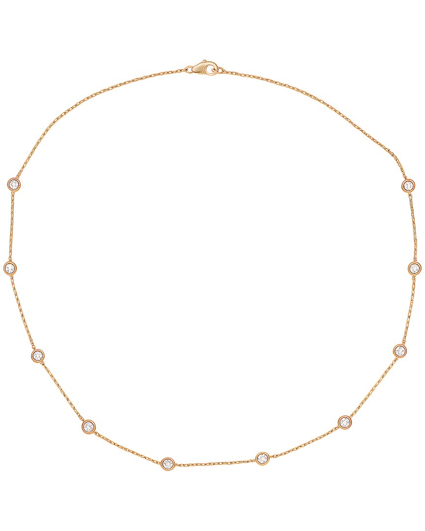 Prince Diamond & Jewelry 14k 1.10 Ct. Tw. Lab-grown Diamond By The Yard  Necklace In Gold