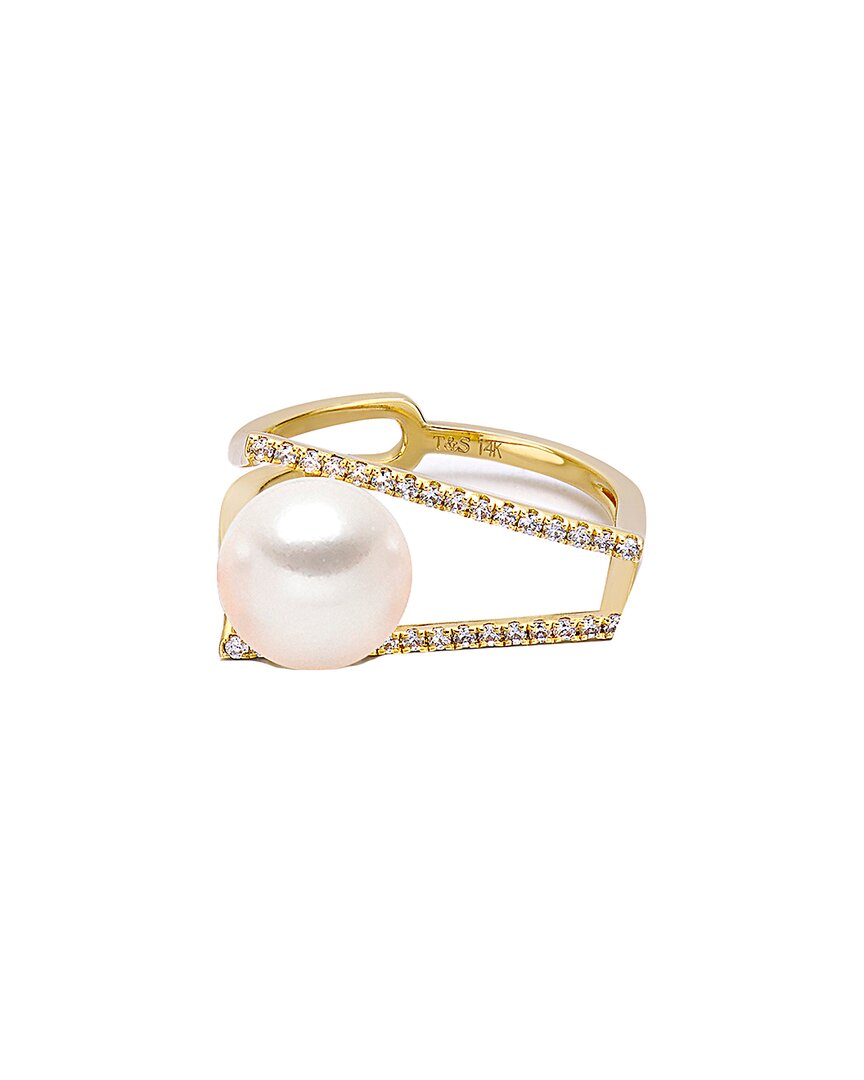 Tara Pearls 14k 0.11 Ct. Tw. Diamond Ring In Gold