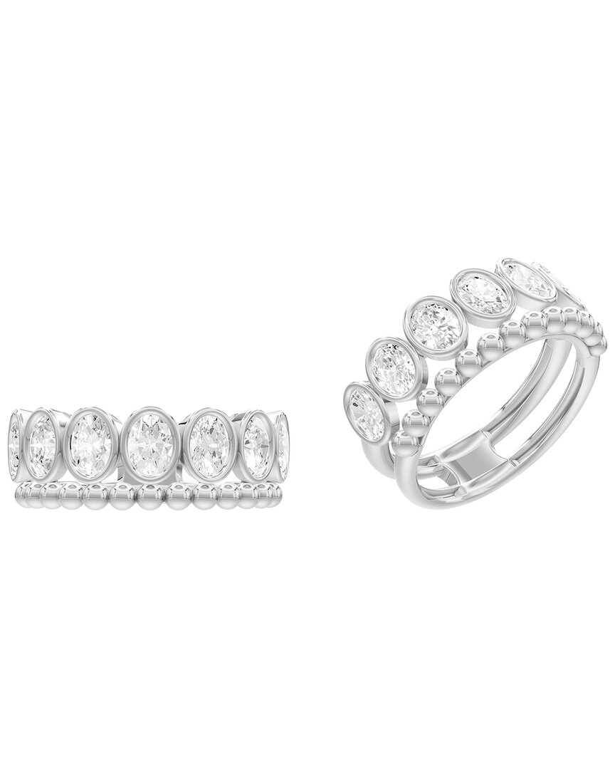 Lab Grown Diamonds 14k 1.47 Ct. Tw. Lab-grown Diamond Ring In Metallic