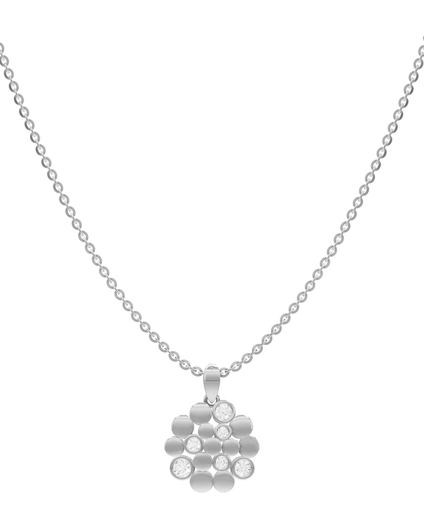 Lab Grown Diamonds 14k 0.36 Ct. Tw. Lab-grown Diamond Necklace In Metallic