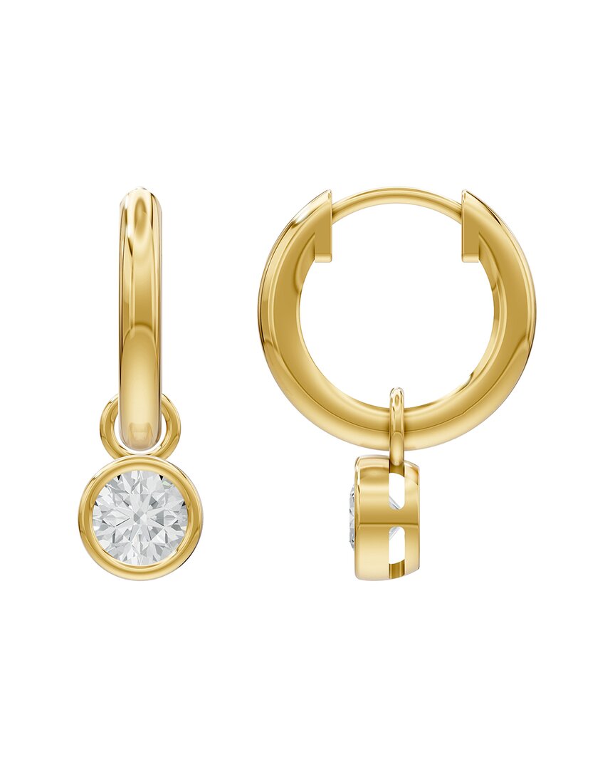 Lab Grown Diamonds Silver 0.75 Ct. Tw. Lab-grown Diamond Earrings In Gold