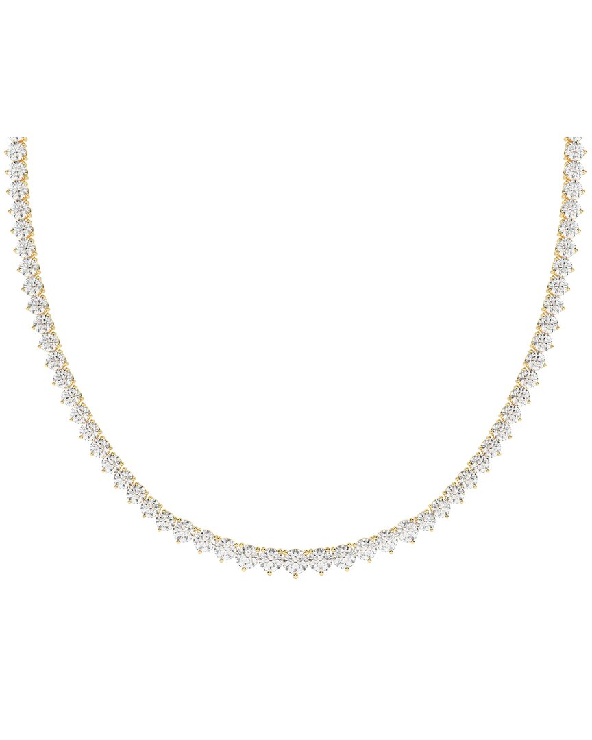 Lab Grown Diamonds 14k 5.00 Ct. Tw. Lab-grown Diamond Tennis Necklace In Metallic