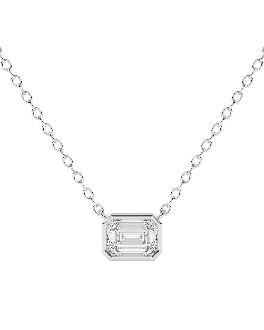 Lab Grown Diamonds 14k 0.75 Ct. Tw. Lab-grown Diamond Necklace In Metallic